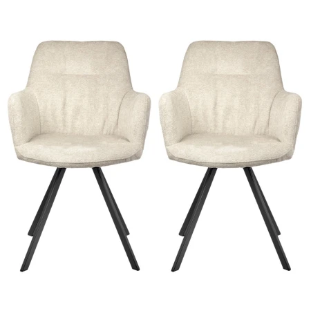 Комплект из 2-х стульев Grant латте шенилл на поворотном механизме