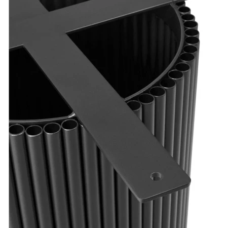 Купить Стол Aura D110, керамогранит Calacatte gold мрамор, чёрный по низкой цене