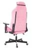 Кресло игровое Knight N1 Fabric розовый Velvet 36 с подголов. крестов. металл