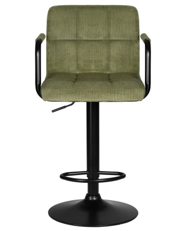 Купить Набор 2 шт Стул барный DOBRIN KRUGER ARM BLACK, зеленый вельвет (LAR-E2041-7) в интернет-магазине КупиКресла.ру