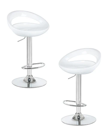 Набор 2 шт Стул барный DOBRIN DISCO, белый