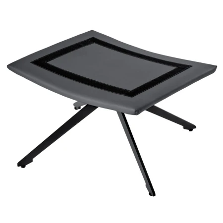 Купить Комплект кресло HUG тёмно-серый, экокожа, шенилл с оттоманкой тёмно-серый, экокожа по низкой цене