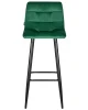 Купить Стул барный DOBRIN NICOLE, черные матовые ножки, зелёный велюр (108-64) по выгодной цене для кафе, ресторанов и кухни