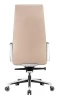 Кресла руководителя - Кресло руководителя Бюрократ _JONS бежевый кожа крестовина алюминий