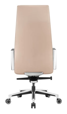 Кресла руководителя - Кресло руководителя Бюрократ _JONS бежевый кожа крестовина алюминий