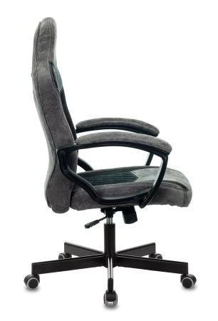 Кресла для геймеров - Кресло игровое Zombie VIKING 6 KNIGHT Fabric серый/черный с подголов. крестовина металл