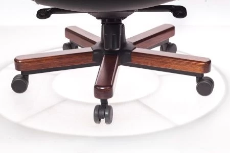 Кресла руководителя - Кресло руководителя Бюрократ T-9923WALNUT черный кожа крестовина металл/дерево