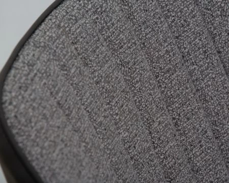 Купить Стул обеденный DOBRIN KEVIN (черные матовые ножки, Сиденье серая ткань FC-09, Спинка антрацит кожзам RU-08) в интернет-магазине КупиКресла.ру