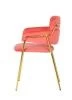 Купить Стул Napoli коралловый с золотыми ножками по низкой цене