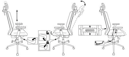 Кресла руководителя - Кресло руководителя Бюрократ MC-W612N-H темно-серый TW-04 38-417 с подголов. крестовина металл хром пластик белый