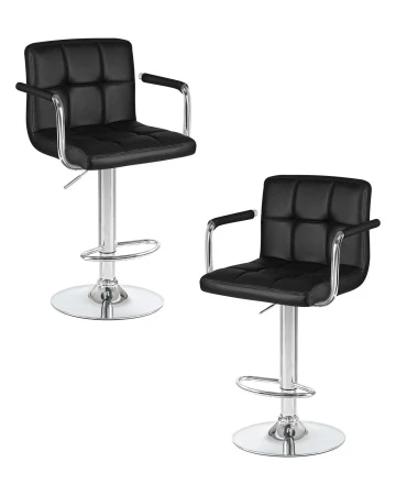 Набор 2 шт Стул барный DOBRIN KRUGER ARM, чёрный