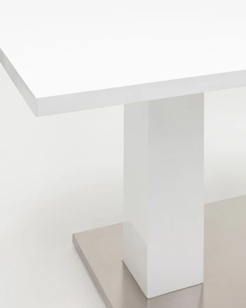 Купить Стол обеденный Сиэтл раскладной 140-180*90 глянцевый белый по низкой цене