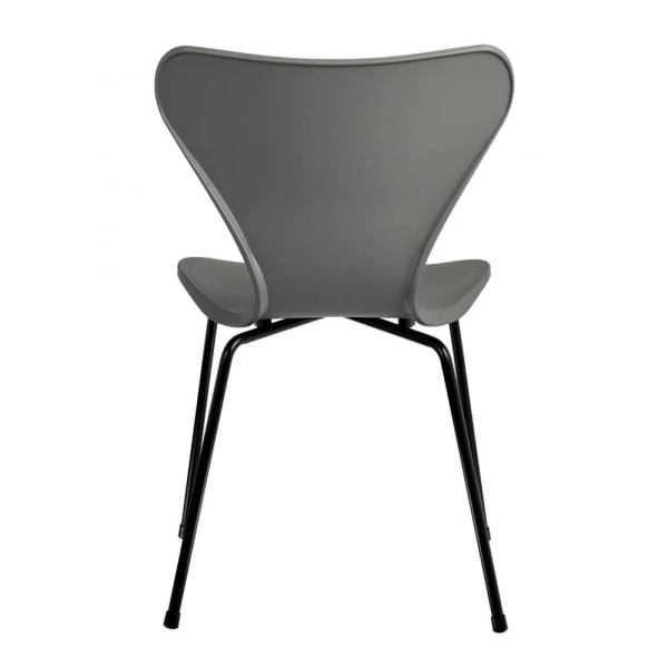 Купить Комплект из 4-х стульев Seven Style серый с чёрными ножками по низкой цене