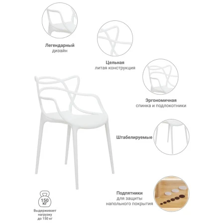 Купить Комплект из 2-х стульев Masters белый в интернет-магазине КупиКресла.ру