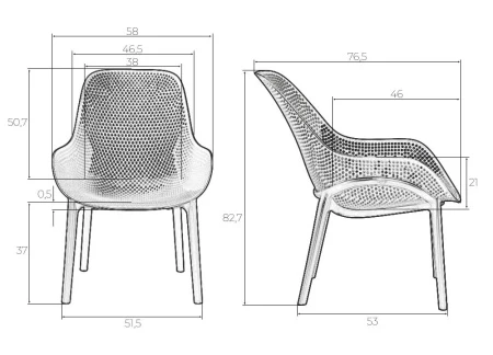 Купить Кресло DOBRIN LONZO, антрацит (GR-12) с УФ-защитой по низкой цене