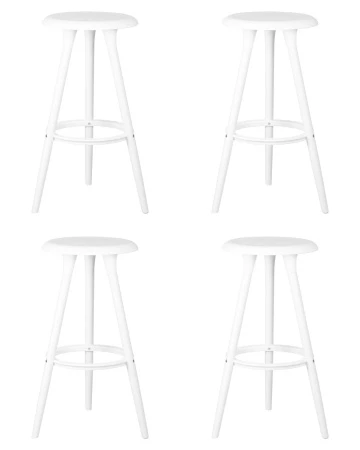 Набор 4 шт Табурет барный DOBRIN ROYCE WHITE, белый (W-02)