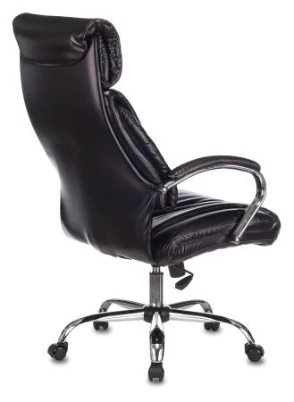 Кресла руководителя - Кресло руководителя Бюрократ T-9904NSL черный Leather Venge Black искусственная кожа крестовина металл хром