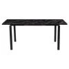 Купить Стол Areal раскладной 140-180х80х75 чёрный мрамор с чёрными ножками по низкой цене