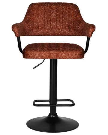 Купить Стул барный DOBRIN CHARLY BLACK, терракотовый твид (LEO56) по выгодной цене для кафе, ресторанов и кухни