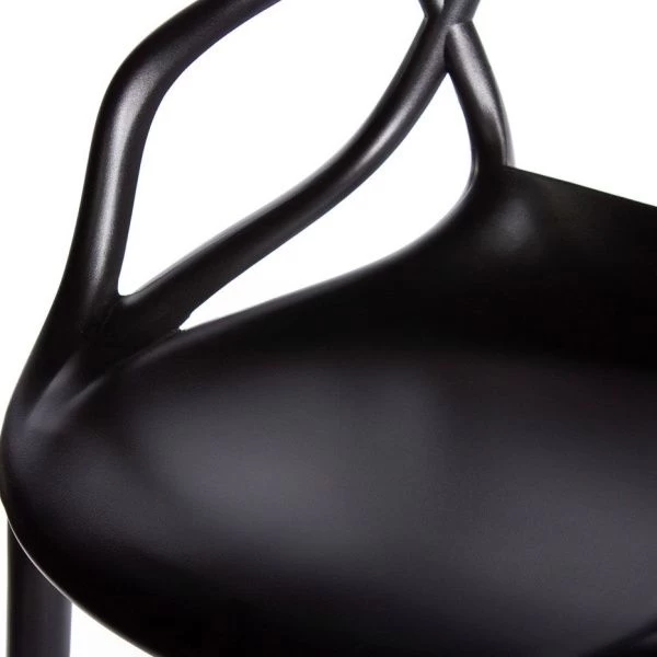 Стул полубарный Masters чёрный для кафе, ресторанов и кухни