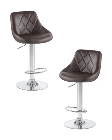 Набор 2 шт Стул барный DOBRIN LOGAN, коричневый