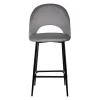 Купить Стул полубарный Leo темно-серый по выгодной цене для кафе, ресторанов и кухни