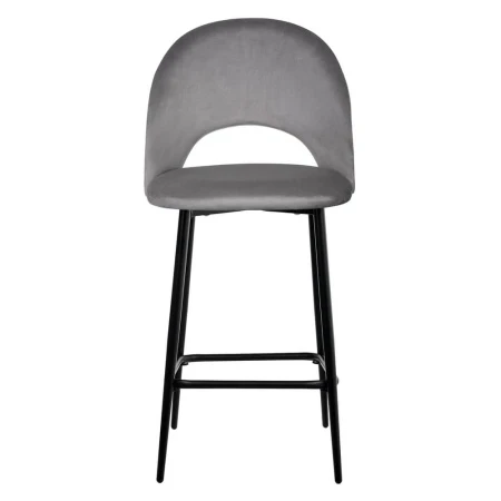 Купить Стул полубарный Leo темно-серый по выгодной цене для кафе, ресторанов и кухни