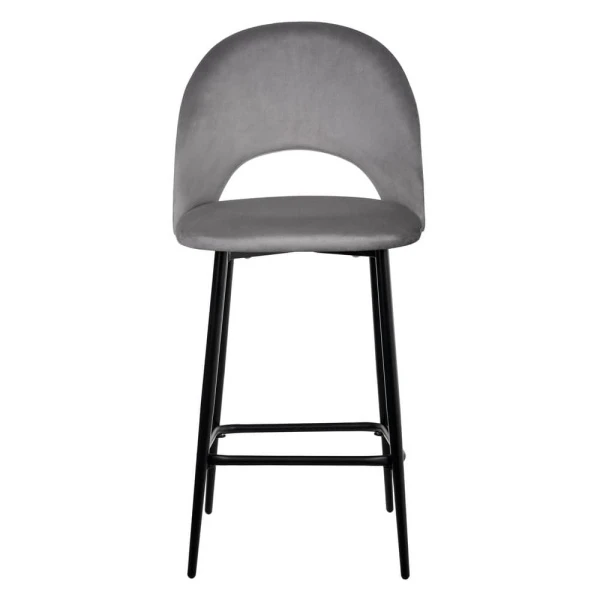 Стул полубарный Leo темно-серый для кафе, ресторанов и кухни