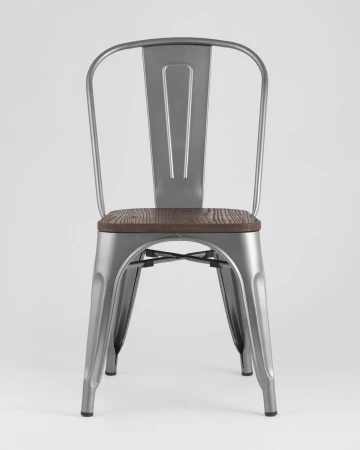 Купить Стул TOLIX WOOD серебристый матовый по низкой цене