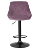 Купить Набор 2 шт Стул барный DOBRIN LOGAN BLACK, пудрово-сиреневый велюр (MJ9-52) в интернет-магазине КупиКресла.ру