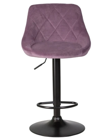 Купить Набор 2 шт Стул барный DOBRIN LOGAN BLACK, пудрово-сиреневый велюр (MJ9-52) в интернет-магазине КупиКресла.ру
