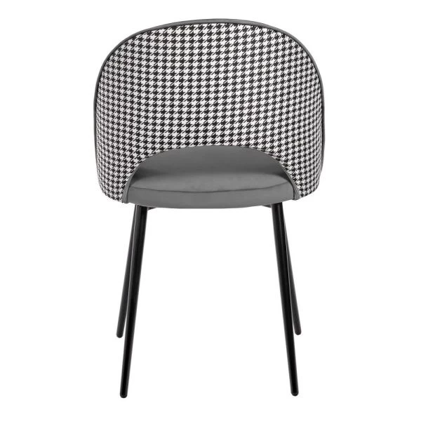 Купить Стул Leo тёмно-серый с жаккардом по низкой цене