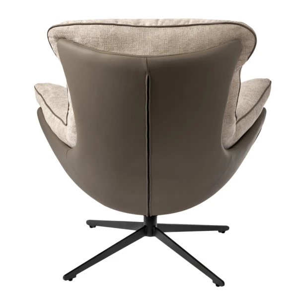 Купить Кресло HUG латте, экокожа, шенилл по низкой цене