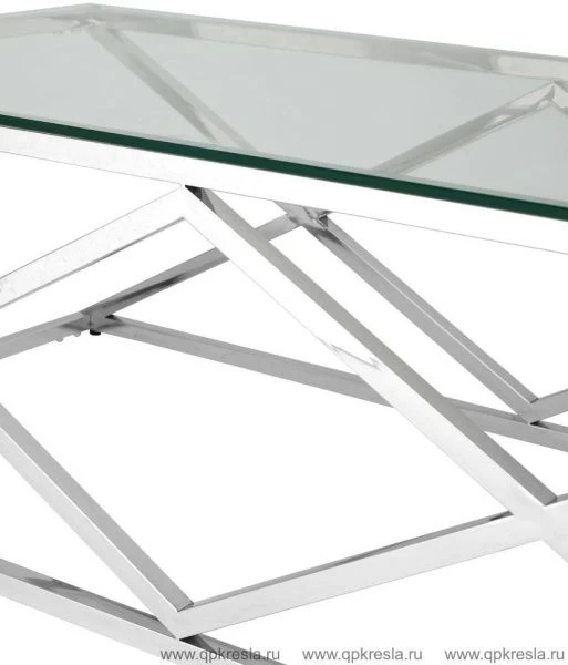 Журнальный стол 120*60 ИНСИГНИЯ серебро