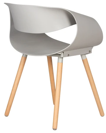 Купить Стул обеденный DOBRIN ALIEN, ножки светлый бук, цвет светло-серый (GR-01) по низкой цене