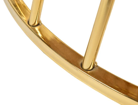 Купить Стол Liverpool диам.100см, керамогранит белый мрамор с золотистыми ножками по низкой цене