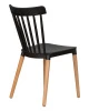 Купить Стул обеденный DOBRIN THEO, ножки светлый бук, цвет черный (B-03) в интернет-магазине КупиКресла.ру