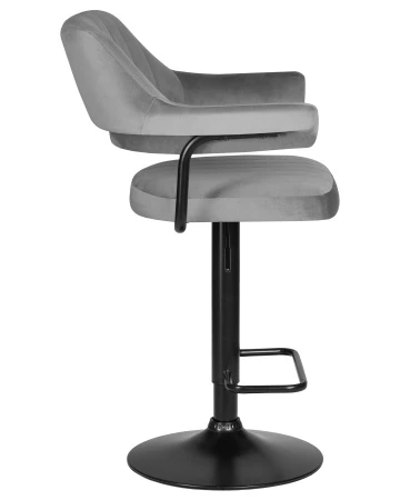 Купить Стул барный DOBRIN CHARLY BLACK, серый велюр (MJ9-75) по выгодной цене для кафе, ресторанов и кухни