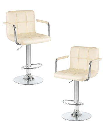Набор 2 шт Стул барный DOBRIN KRUGER ARM, кремовый