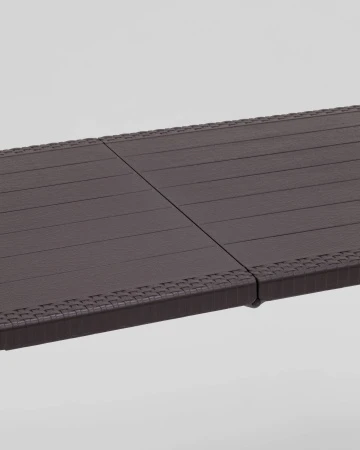 Купить Стол складной чемодан пластиковый Кейт 180 коричневый по низкой цене