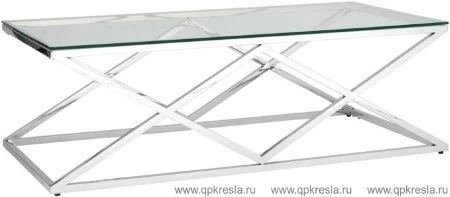 Журнальный стол 120*60 ИНСИГНИЯ серебро