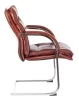 Конференц кресла - Кресло Бюрократ T-9927SL-LOW-V светло-коричневый Leather Eichel кожа низк.спин. полозья металл хром