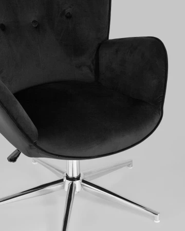 Купить Кресло Филадельфия велюр черный по низкой цене