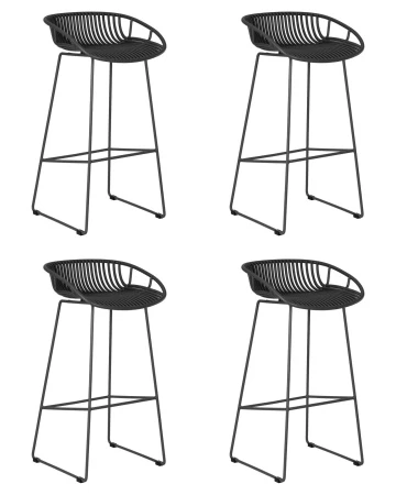 Набор 4 шт Стул барный DOBRIN FRANK, темно-серый