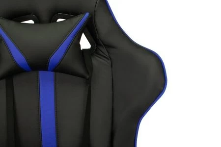 Кресла для геймеров - Кресло игровое Zombie A4 черный/синий искусственная кожа с подголов. крестовина пластик