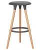 Купить Табурет барный DOBRIN ROYCE, ножки светлый бук, цвет темно-серый (GR-04) по выгодной цене для кафе, ресторанов и кухни