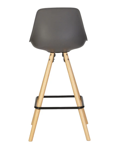 Стул полубарный DOBRIN RONNI, ножки светлый бук, тёмно-серый (GR-04) для кафе, ресторанов и кухни