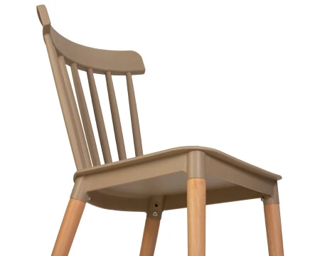 Купить Стул обеденный DOBRIN THEO, ножки светлый бук, цвет бежевый (GR-03) в интернет-магазине КупиКресла.ру