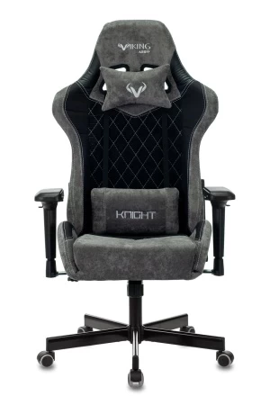 Кресла для геймеров - Кресло игровое Zombie VIKING 7 KNIGHT Fabric черный текстиль/эко.кожа с подголов. крестовина металл