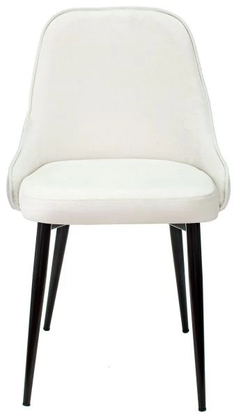 Стул для кухни Бюрократ KF-5_2 комплект 2шт молочный Velvet 20 металл черный на ножках (KF-5/VELV20_2)